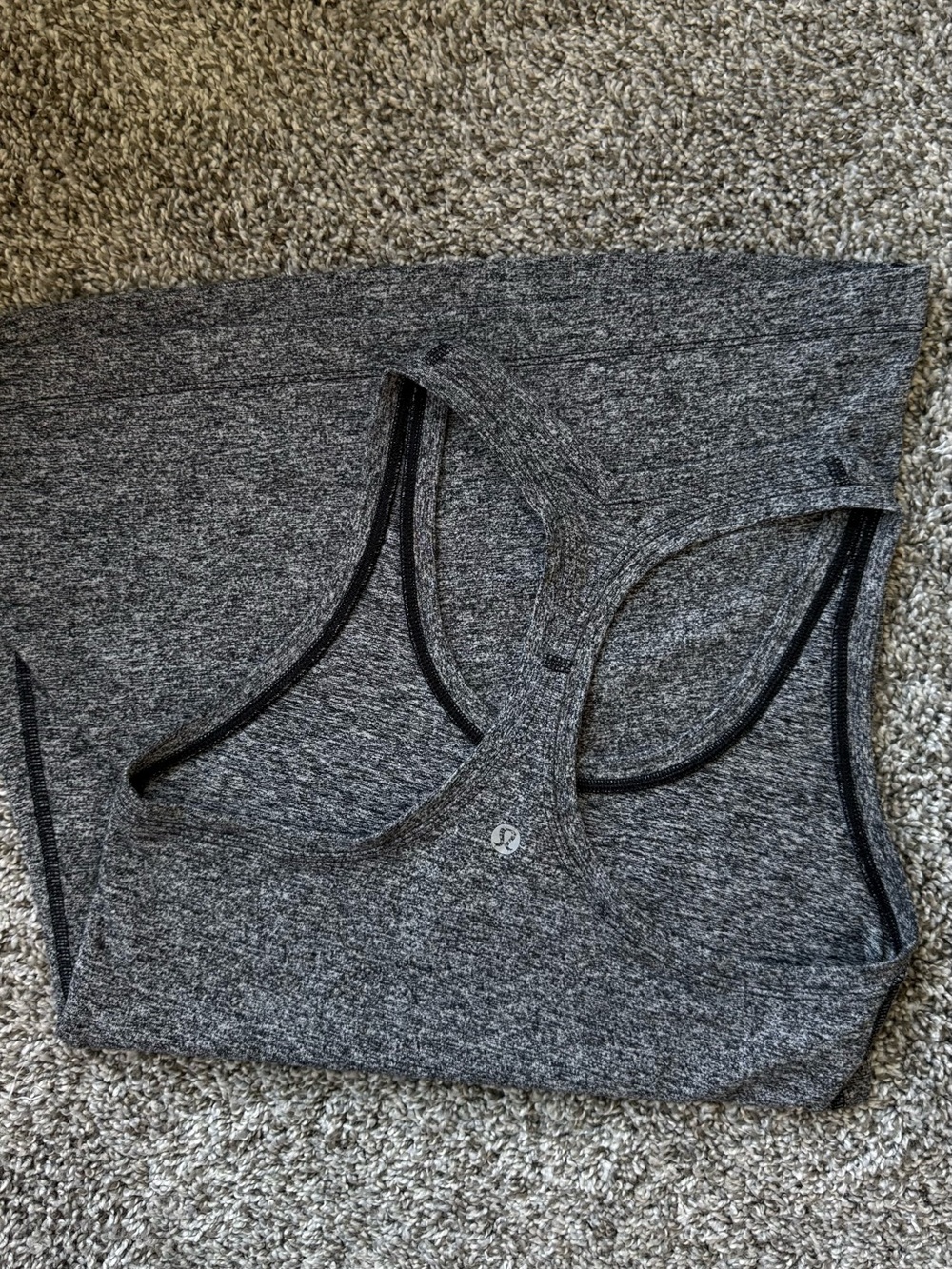 lululemon athletica Dark Gray Marled Racerback Sports Bra
